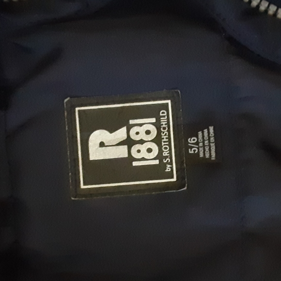 💥5/$25 R 1881 By S Rothschild Girls 5/6 Blue Hooded Zip Up Jacket - Picture 4 of 4